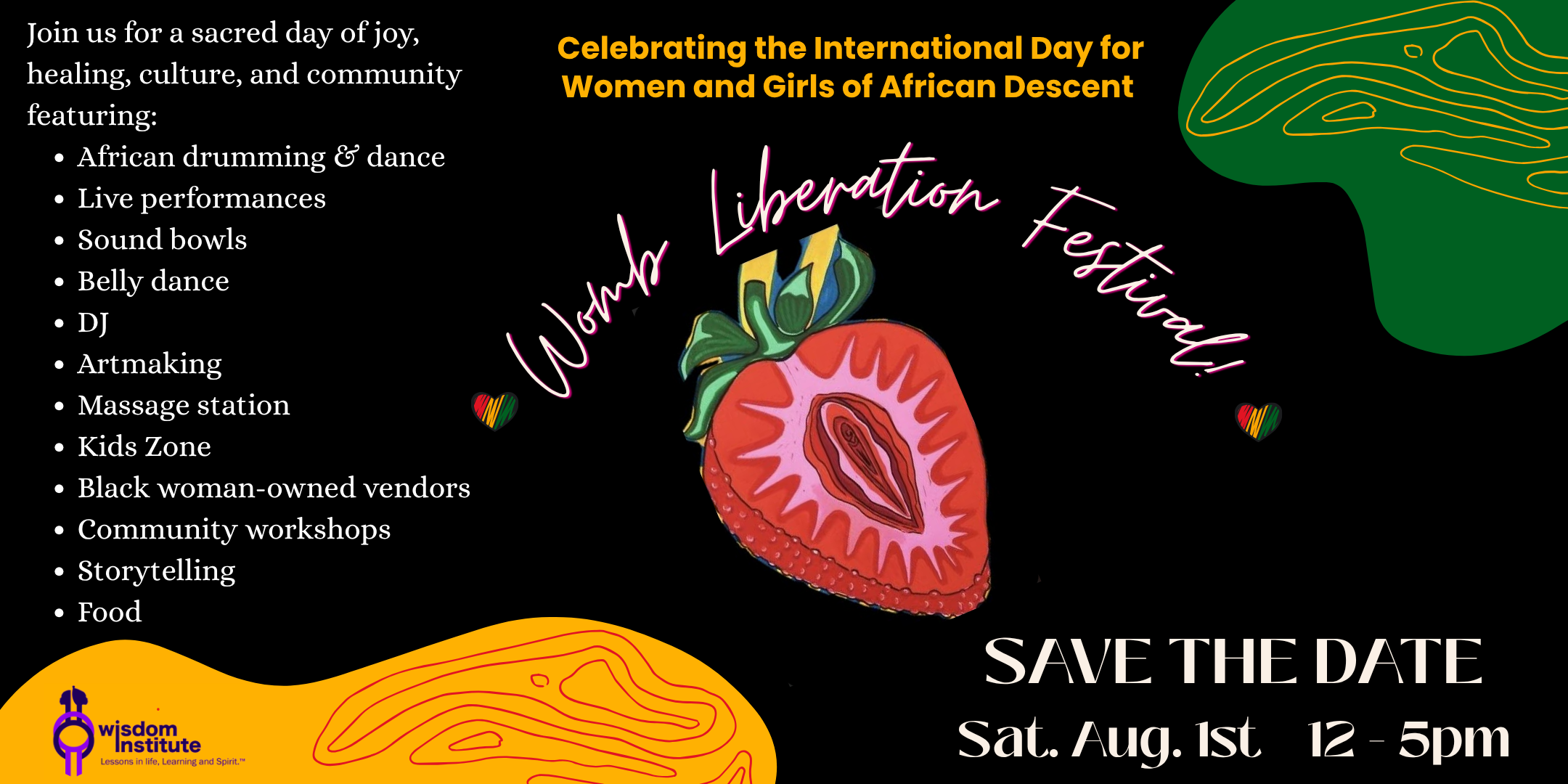 2026 Womb Liberation Flyer Save the date